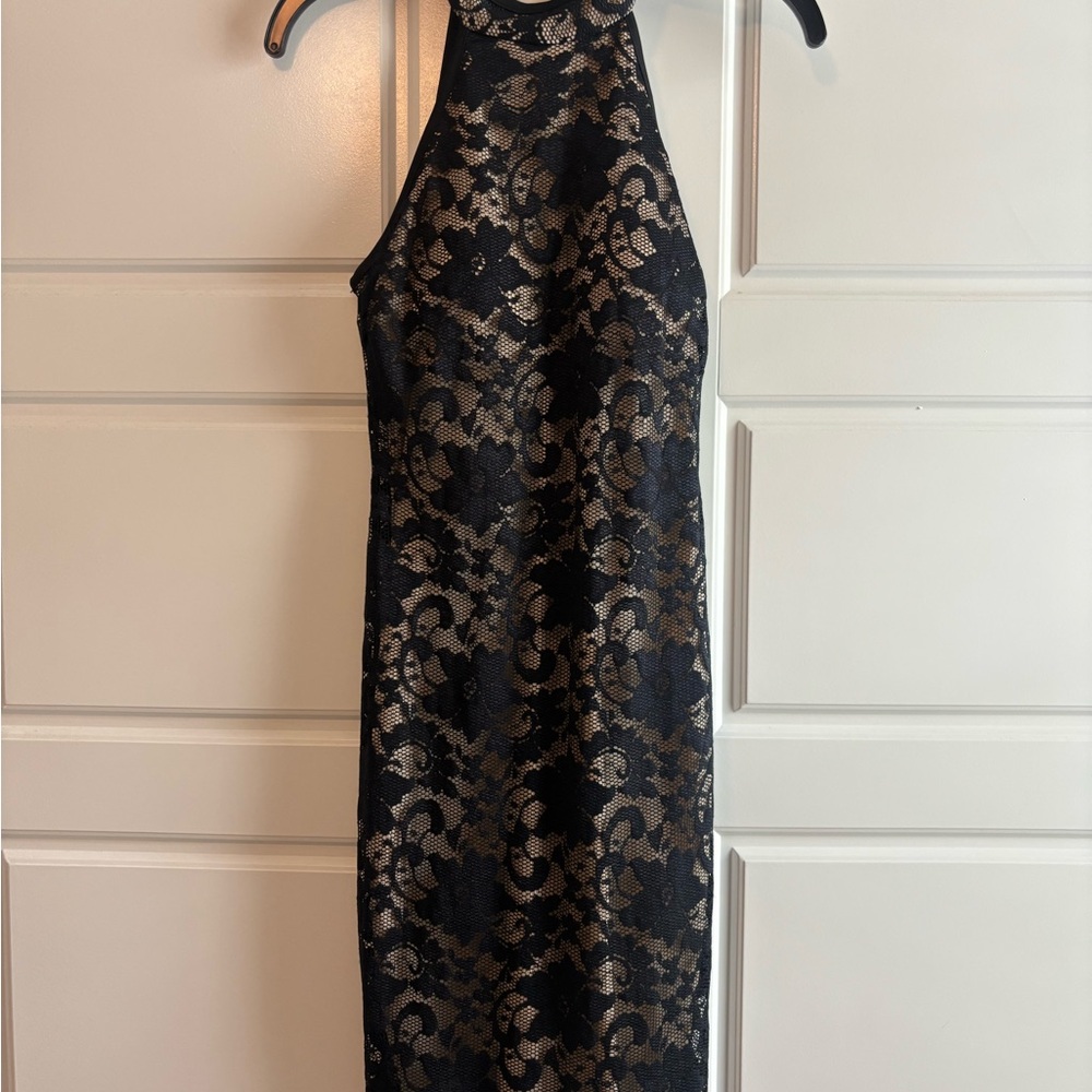 Emerald Sundae Black Lace Mini Dress